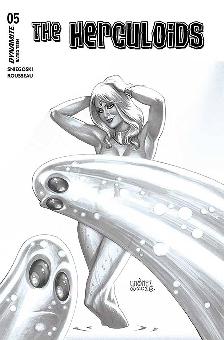 Herculoids #5 Cover E Incentive Joseph Michael Linsner Line Art Cover