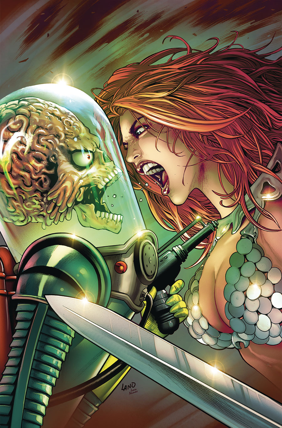 Red Sonja Attacks Mars #4 Cover H Incentive Greg Land Virgin Cover