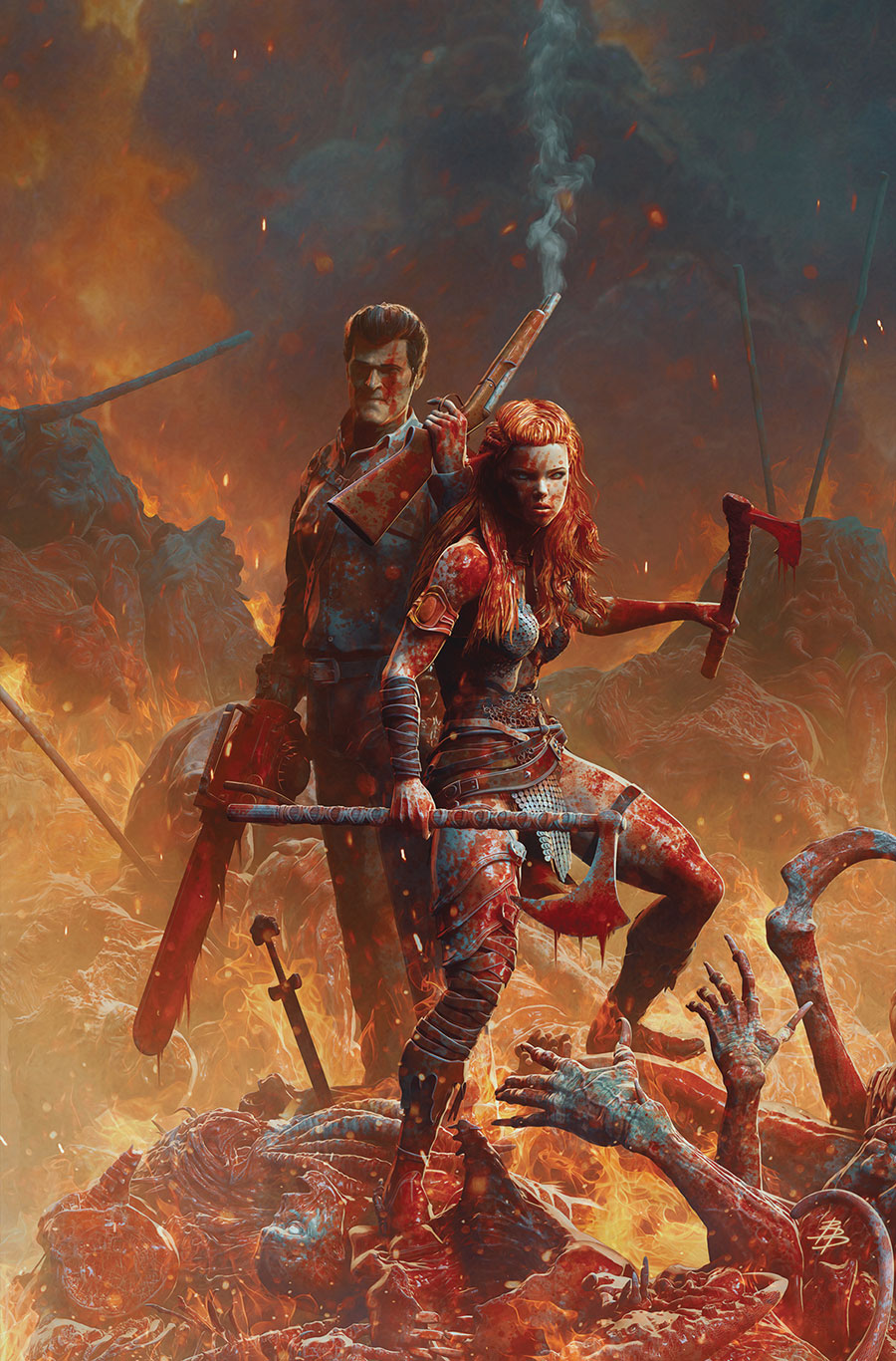 Red Sonja vs The Army Of Darkness #3 Cover J Incentive Bjorn Barends Virgin Cover