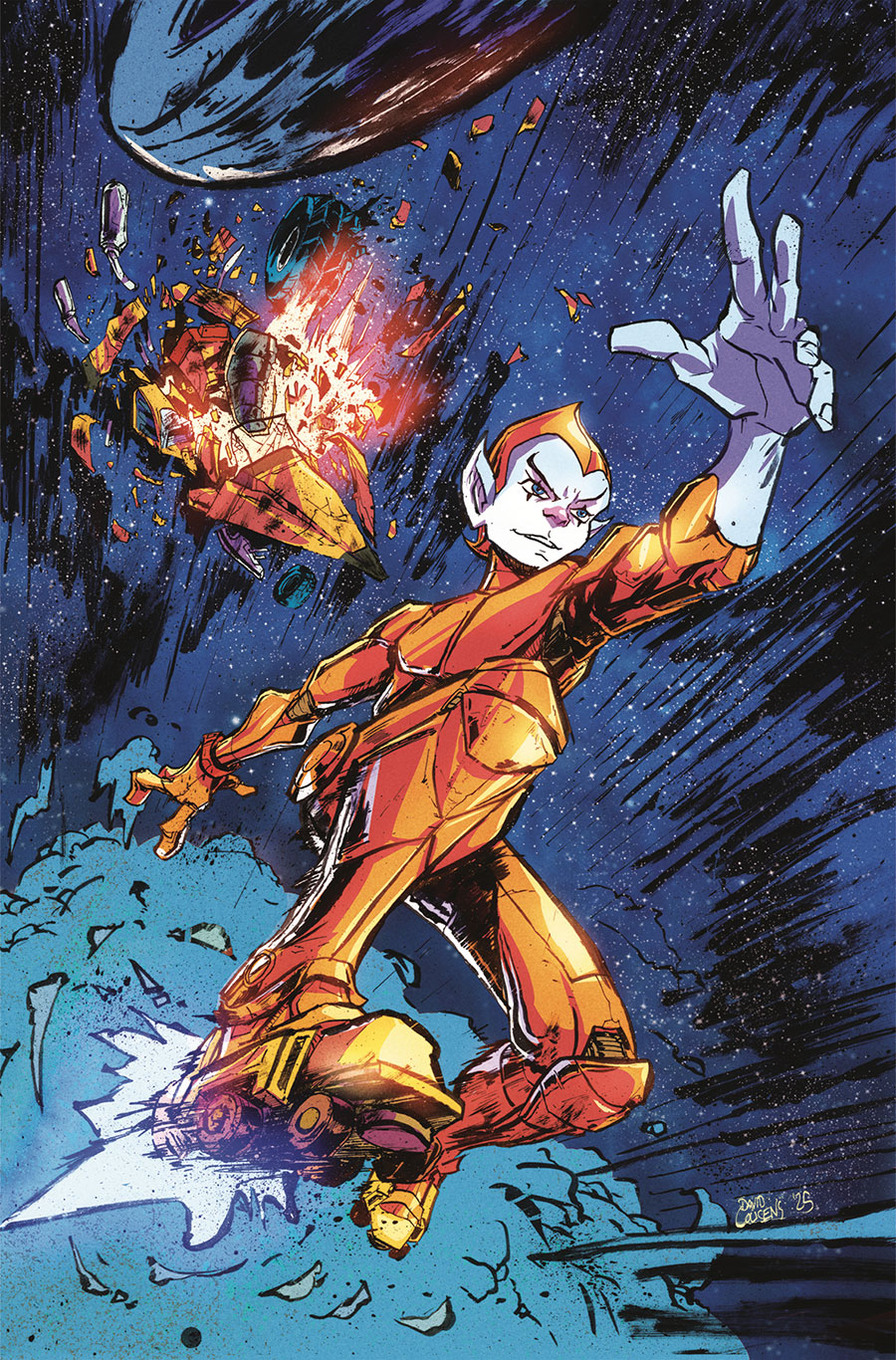 SilverHawks Vol 2 #6 Cover I Incentive David Cousens Battle Damage Virgin Cover