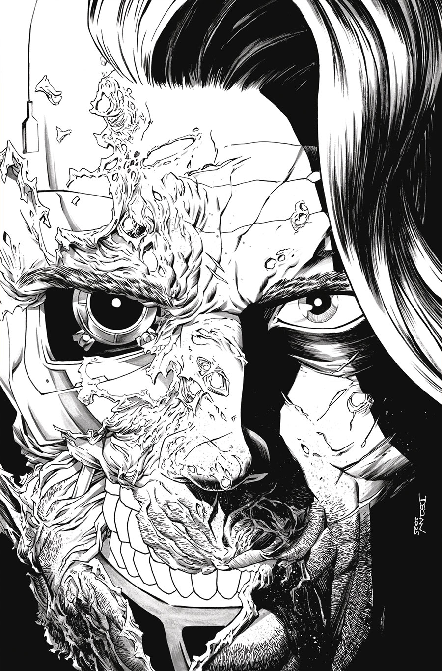 Terminator Vol 4 #9 Cover H Incentive Declan Shalvey Line Art Virgin Cover