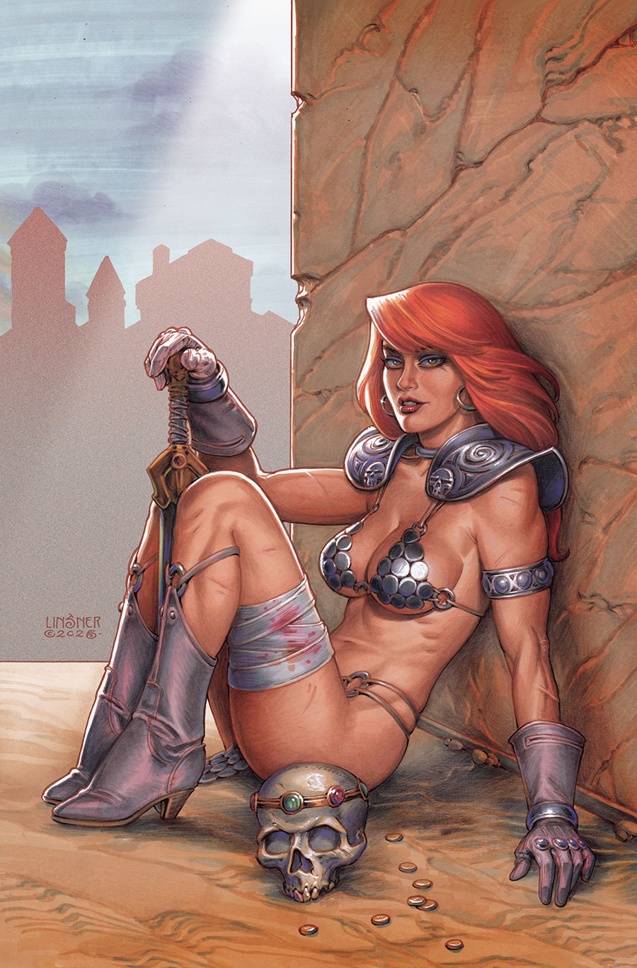 Red Sonja Noir #1 (One Shot) Cover F Limited Edition Joseph Michael Linsner Virgin Cover