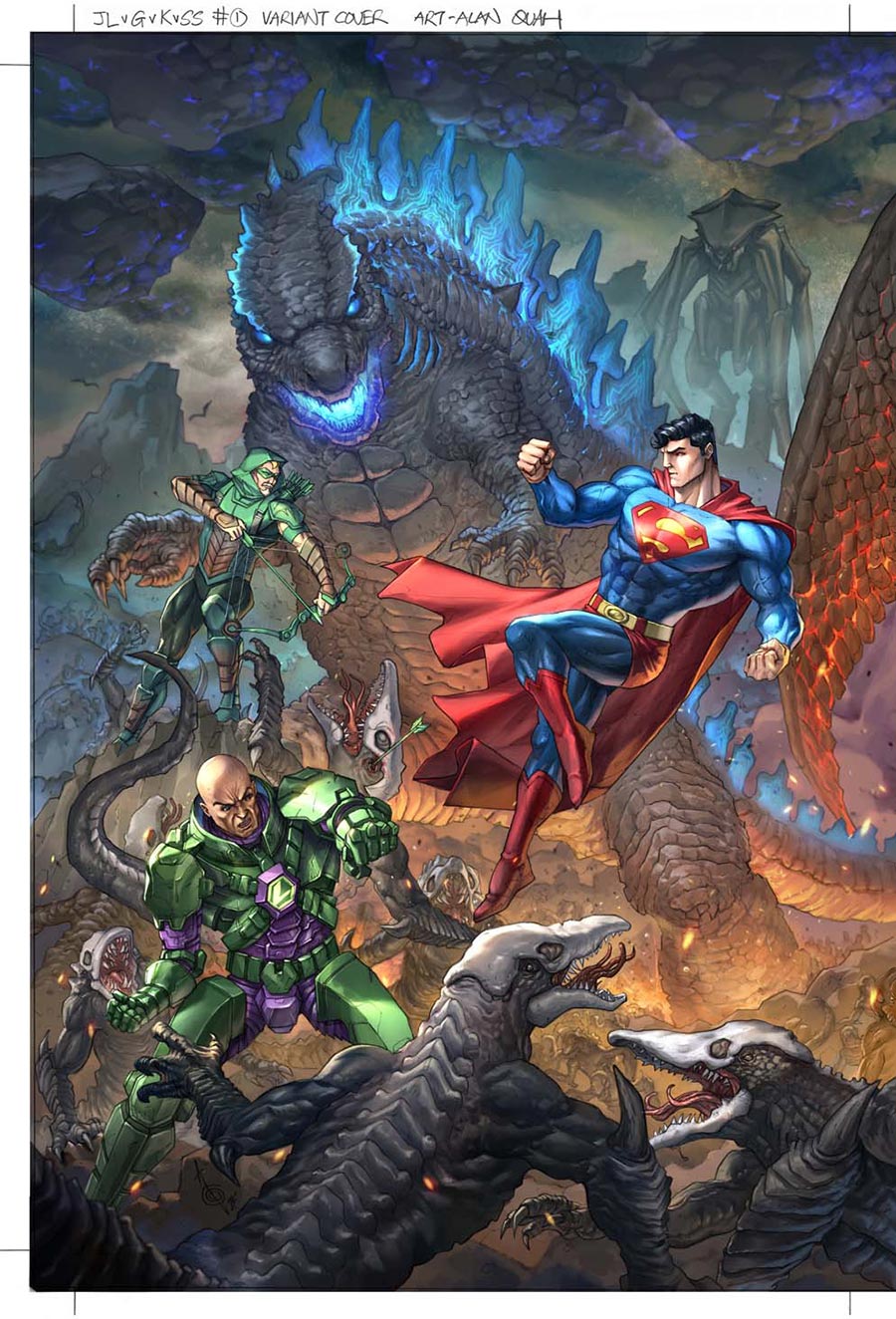 Justice League vs Godzilla vs Kong 2 #1 Cover C Variant Alan Quah Card Stock Cover