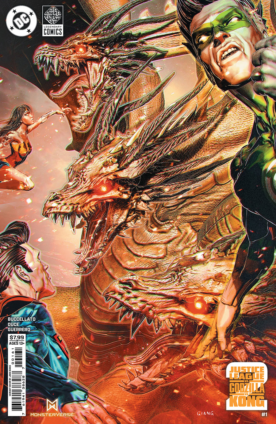Justice League vs Godzilla vs Kong 2 #1 Cover E Variant John Giang Foil Cover