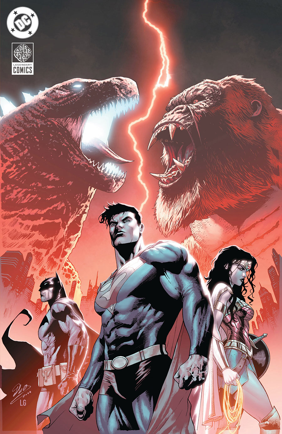 Justice League vs Godzilla vs Kong 2 #1 Cover I Incentive Christian Duce Virgin Card Stock Variant Cover