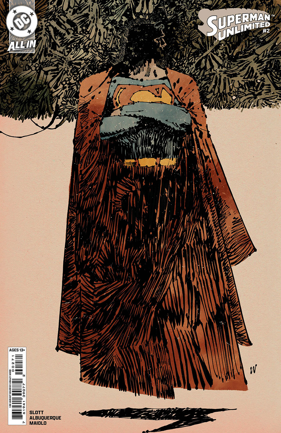 Superman Unlimited #2 Cover F Incentive Ashley Wood Card Stock Variant Cover (DC All In)
