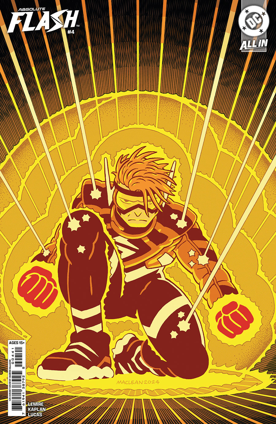 Absolute Flash #4 Cover D Incentive Andrew MacLean Card Stock Variant Cover (DC All In)