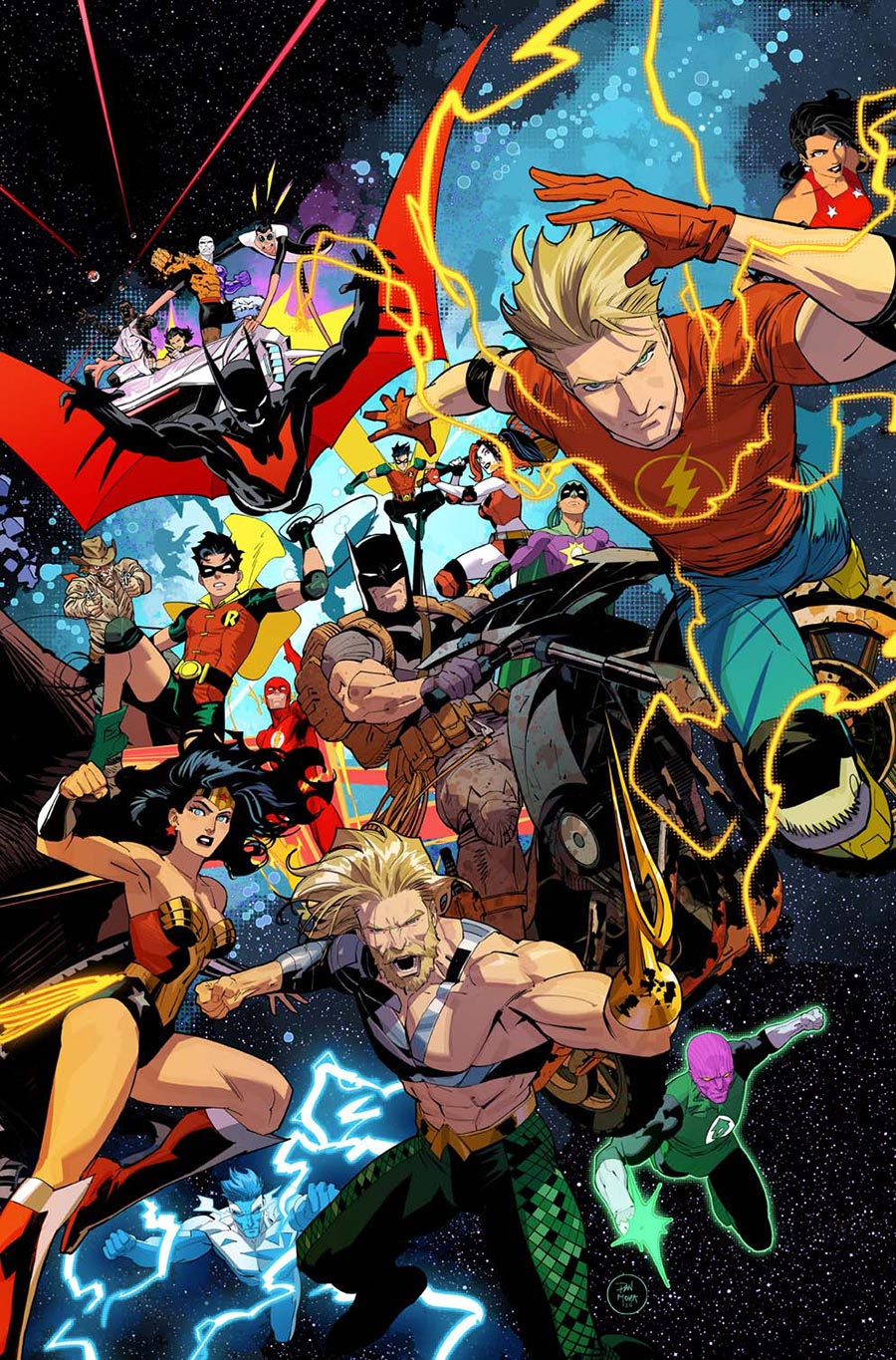 Justice League Unlimited #8 Cover A Regular Dan Mora Connecting Cover (DC All In)(We Are Yesterday Part 6)