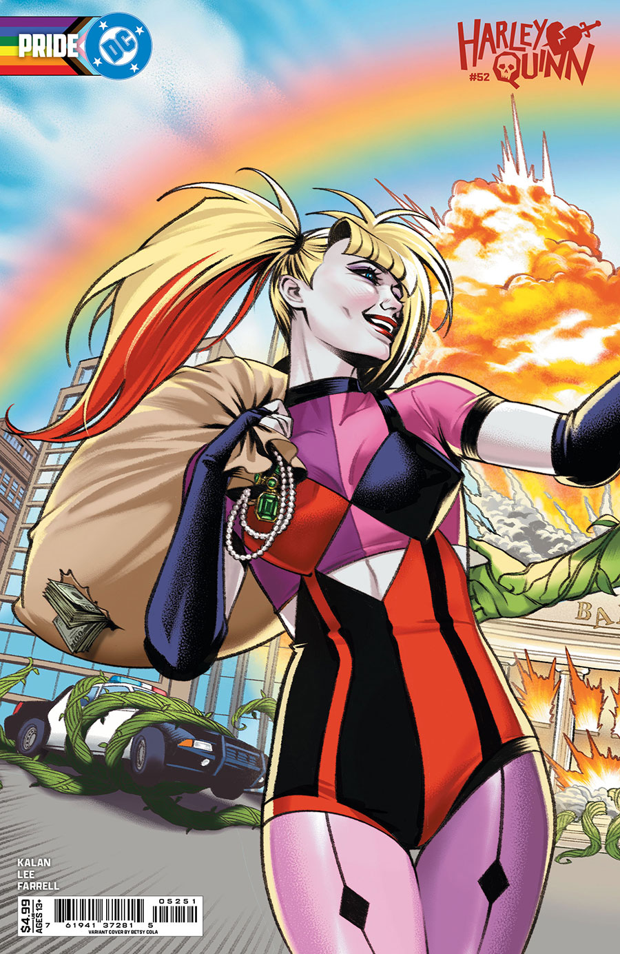 Harley Quinn Vol 4 #52 Cover D Variant Betsy Cola DC Pride Connecting Card Stock Cover (DC All In)