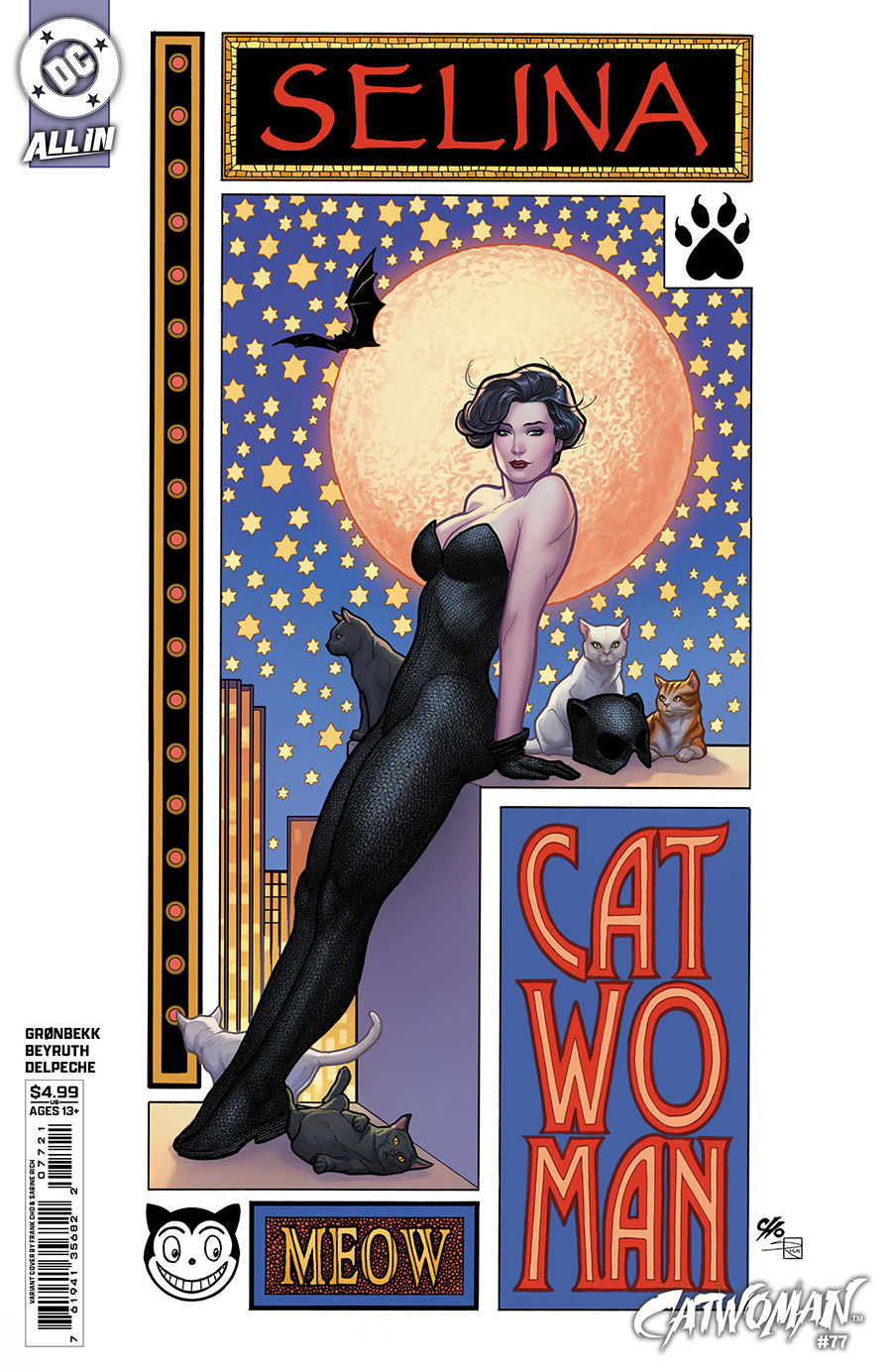 Catwoman Vol 5 #77 Cover B Variant Frank Cho Card Stock Cover (DC All In)