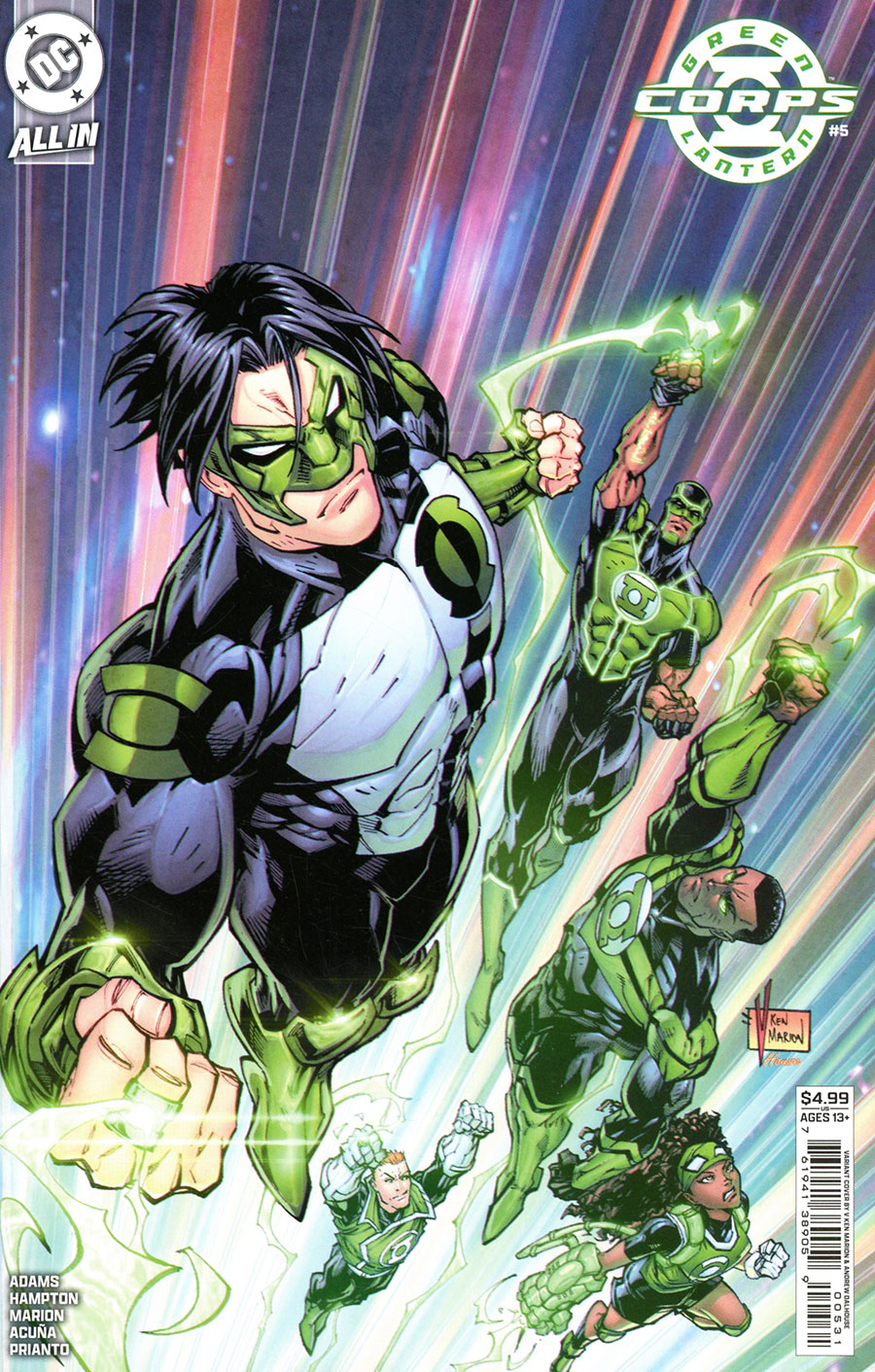 Green Lantern Corps Vol 4 #5 Cover B Variant V Ken Marion Card Stock Cover (DC All In)