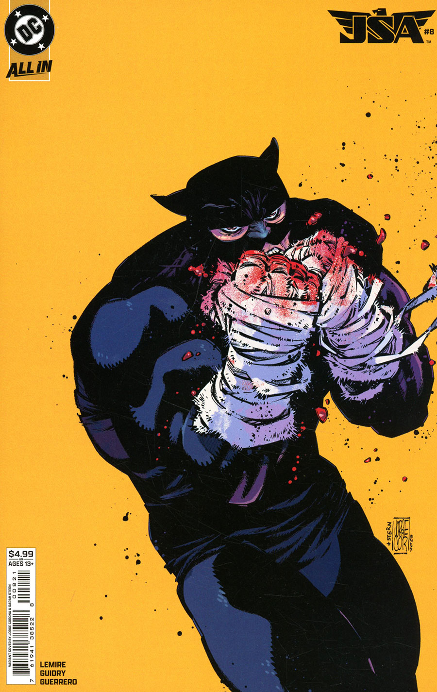 JSA Vol 2 #8 Cover B Variant Jorge Corona Card Stock Cover (DC All In)