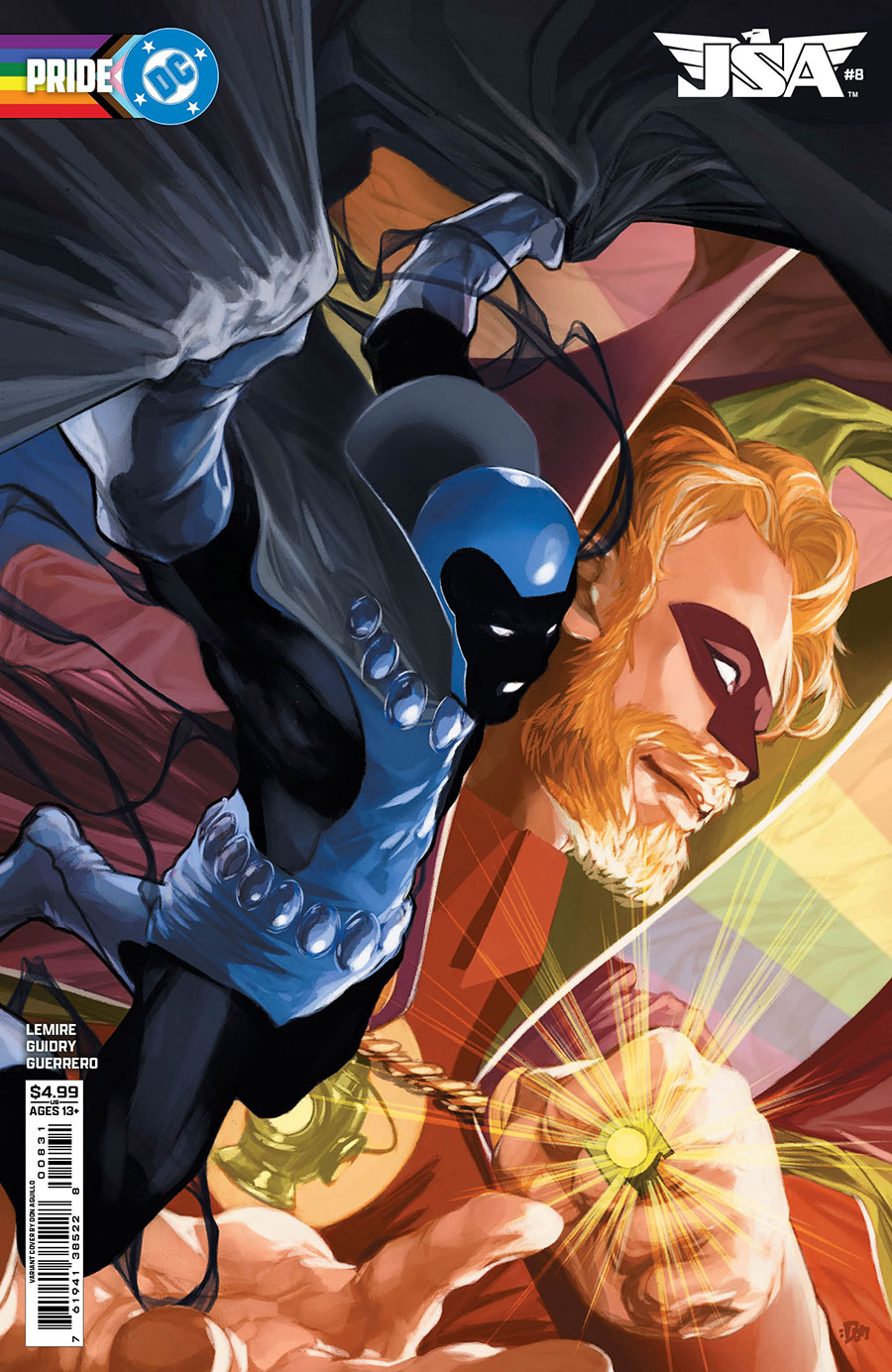 JSA Vol 2 #8 Cover C Variant Don Aguillo DC Pride Card Stock Cover (DC All In)