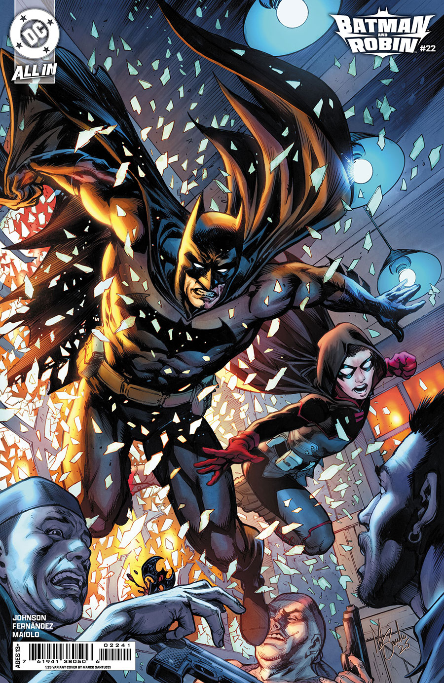 Batman And Robin Vol 3 #22 Cover D Incentive Marco Santucci Card Stock Variant Cover (DC All In)