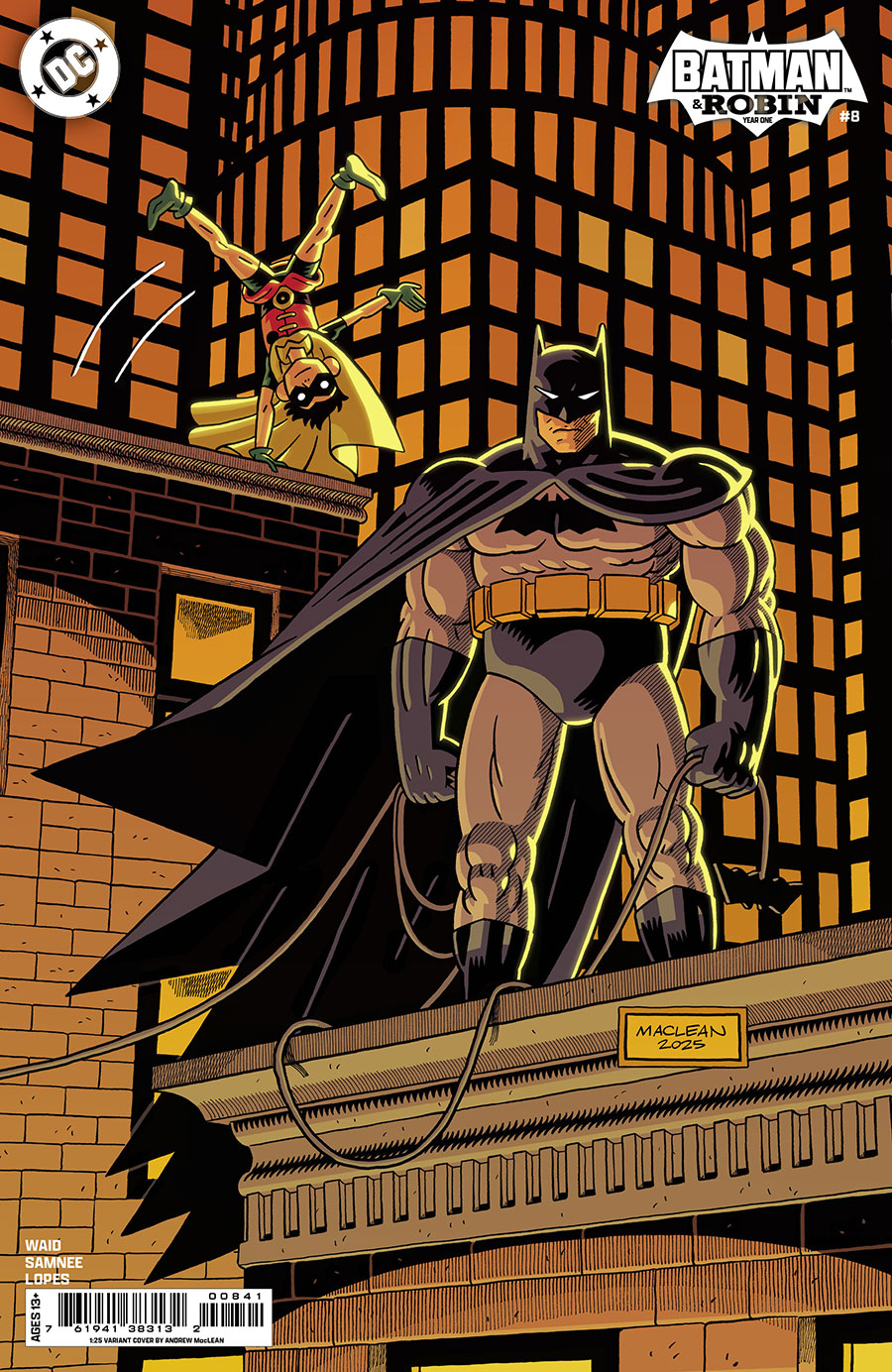 Batman And Robin Year One #8 Cover D Incentive Andrew MacLean Card Stock Variant Cover