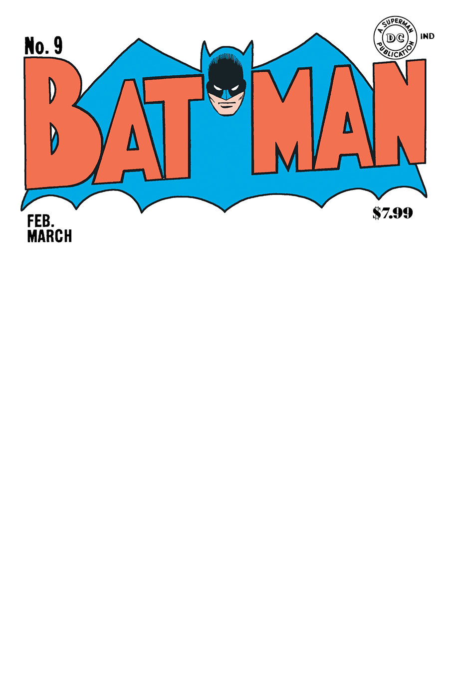 Batman #9 Facsimile Edition Cover C Variant Blank Card Stock Cover