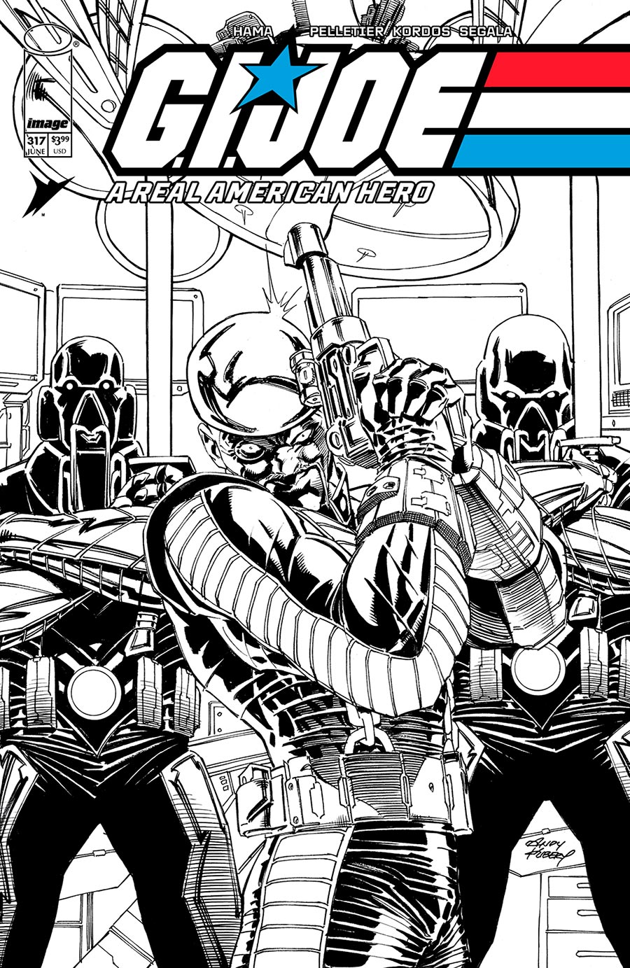 GI Joe A Real American Hero #317 Cover B Variant Andy Kubert Black & White Cover