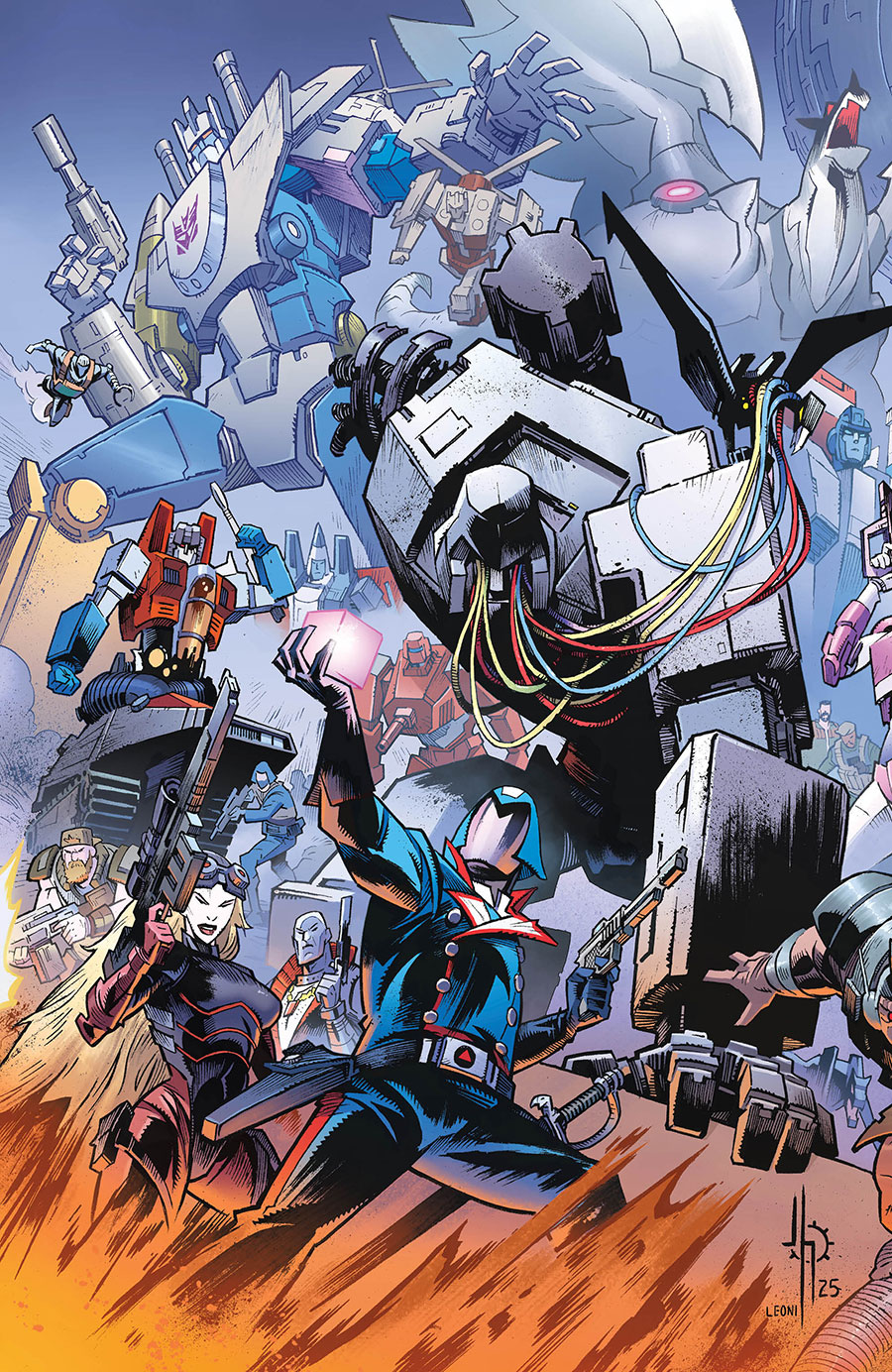 Transformers Vol 5 #21 Cover F Variant Jason Howard Energon Universe 2nd Anniversary Connecting Color Cover (Limit 1 Per Customer)