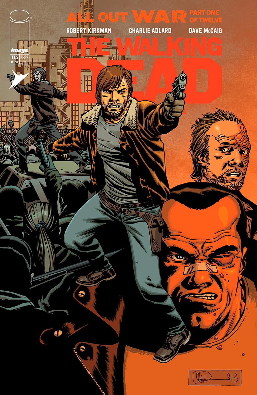 Walking Dead Deluxe #115 Cover B Variant Charlie Adlard & Dave McCaig Cover