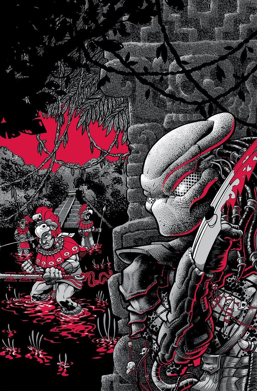 Predator Black White & Blood #2 Cover D Incentive J Gonzo Virgin Cover