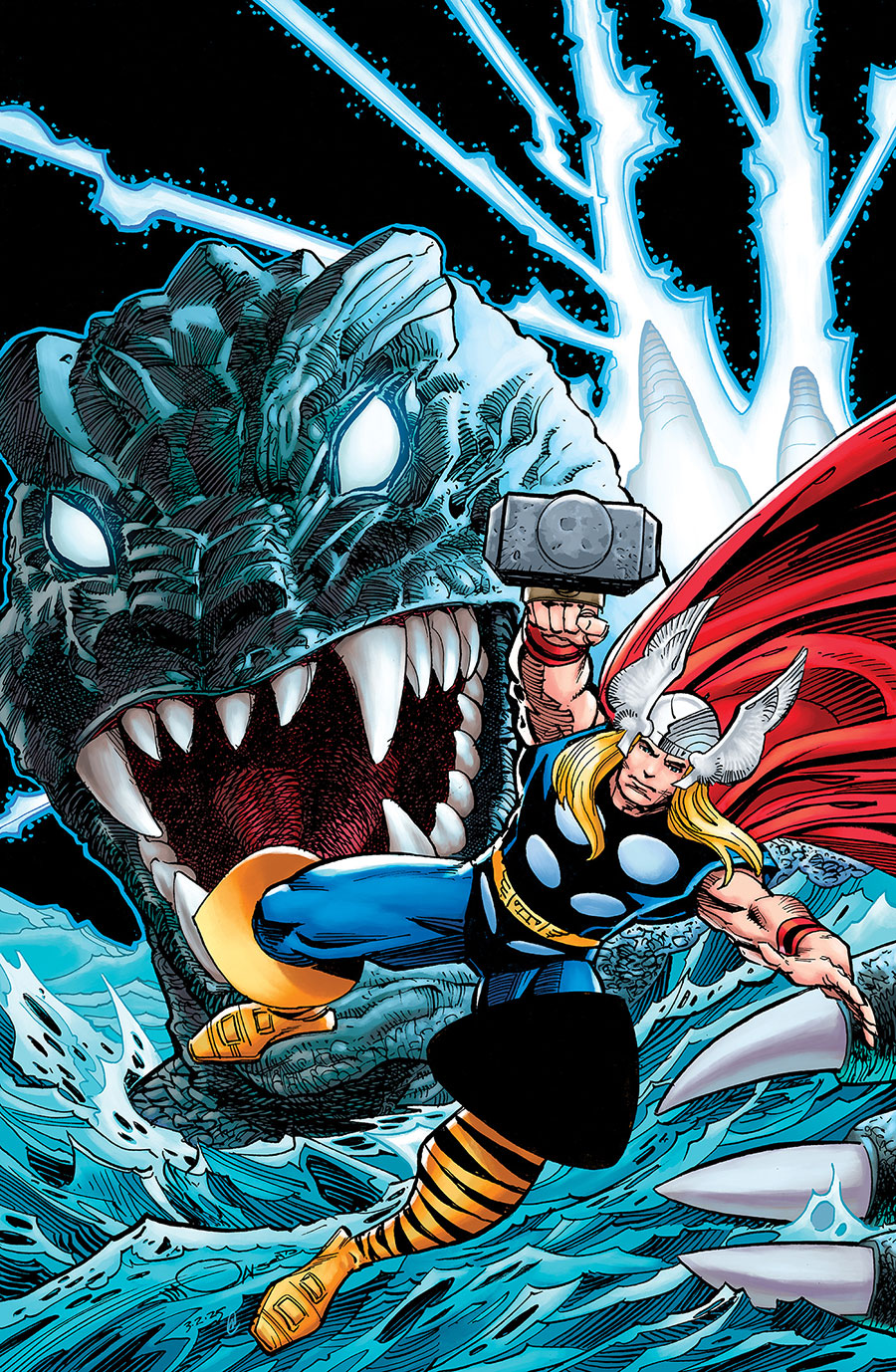 Godzilla vs Thor #1 (One Shot) Cover J Incentive Walter Simonson Virgin Cover