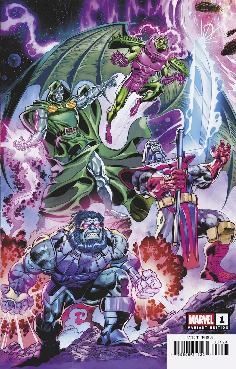 Fantastic Four Vol 8 #1 Cover N Incentive Claudio Castellini Wraparound Variant Cover