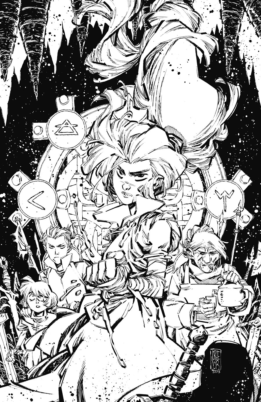 Last Witch Blood And Betrayal #1 Cover C Incentive Jorge Corona Black & White Virgin Cover