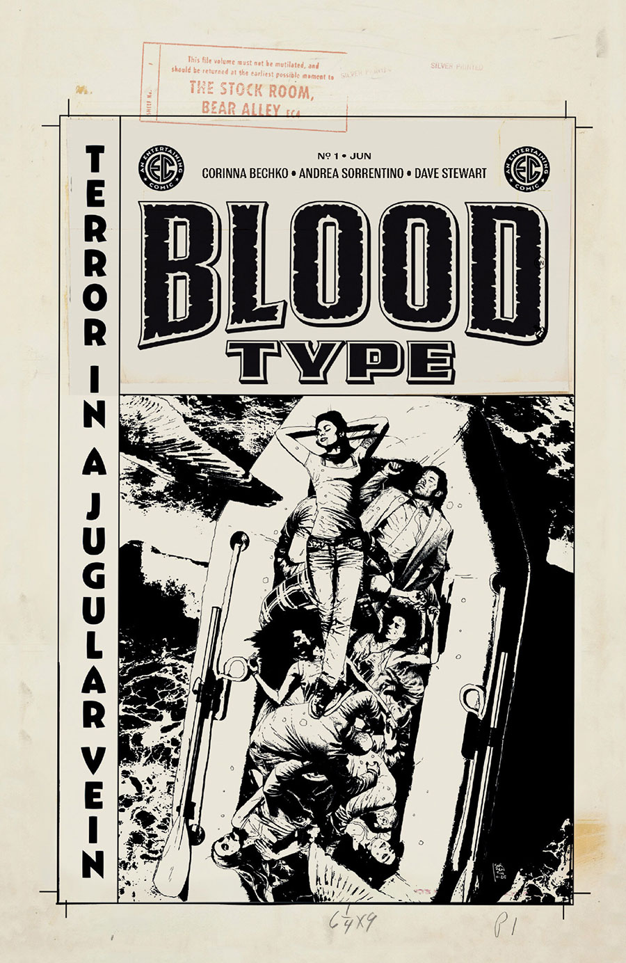 Blood Type #1 Cover E Incentive Andrea Sorrentino Black & White Artist Edition Cover (EC Comics)