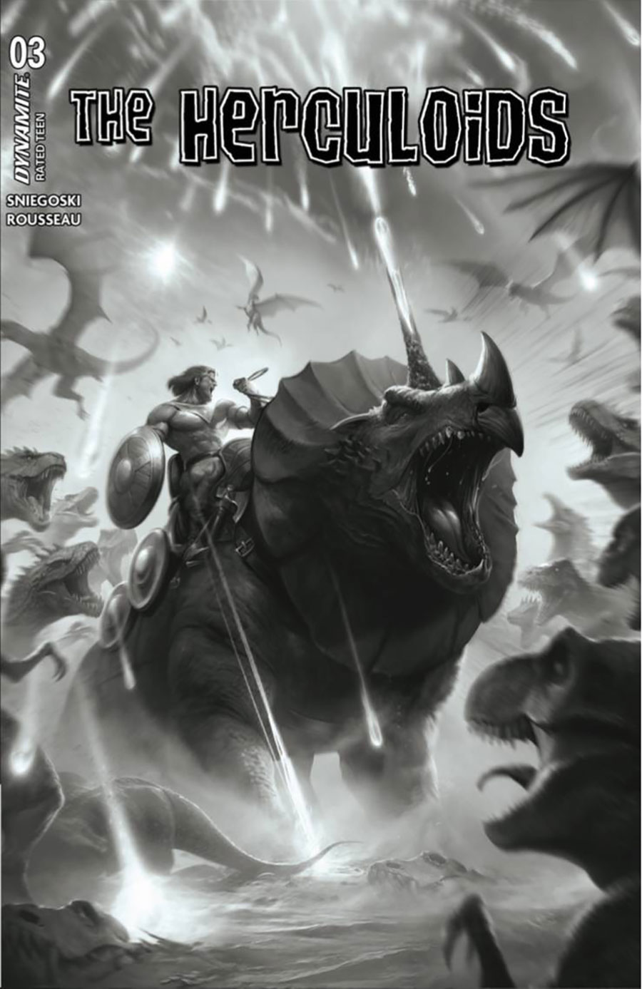 Herculoids #3 Cover R Incentive Francesco Mattina Black & White Cover