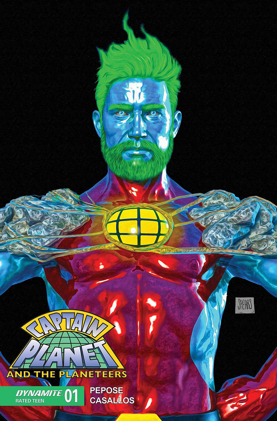 Captain Planet And The Planeteers Vol 2 #1 Cover R Variant Mark Spears Black Cover