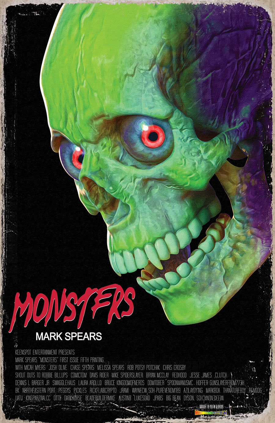Mark Spears Monsters #1 Cover S 5th Ptg Incentive Mark Spears Evil Dead Homage Variant Cover (Limit 1 Per Customer)