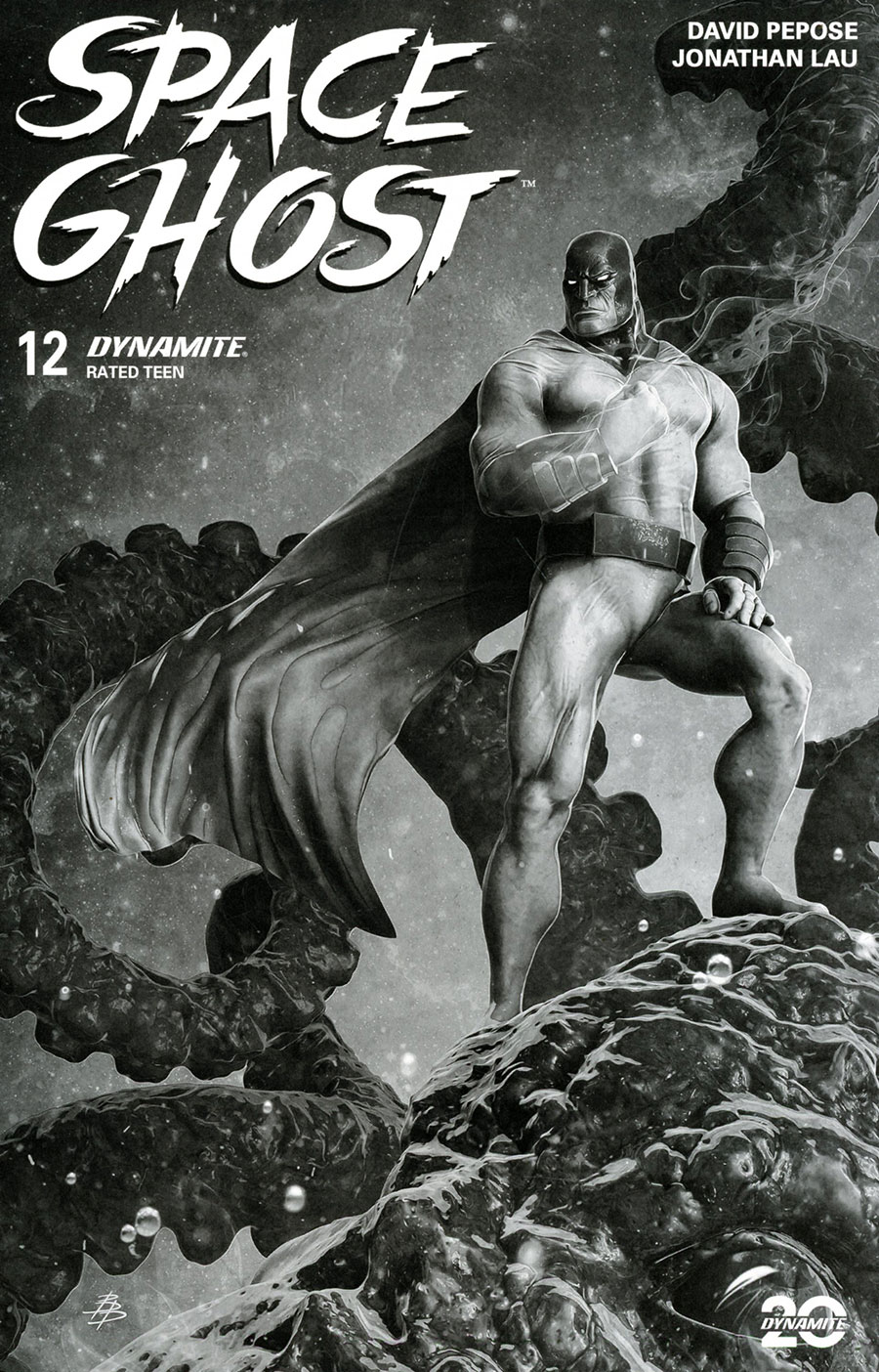 Space Ghost Vol 4 #12 Cover M Incentive Bjorn Barends Black & White Cover