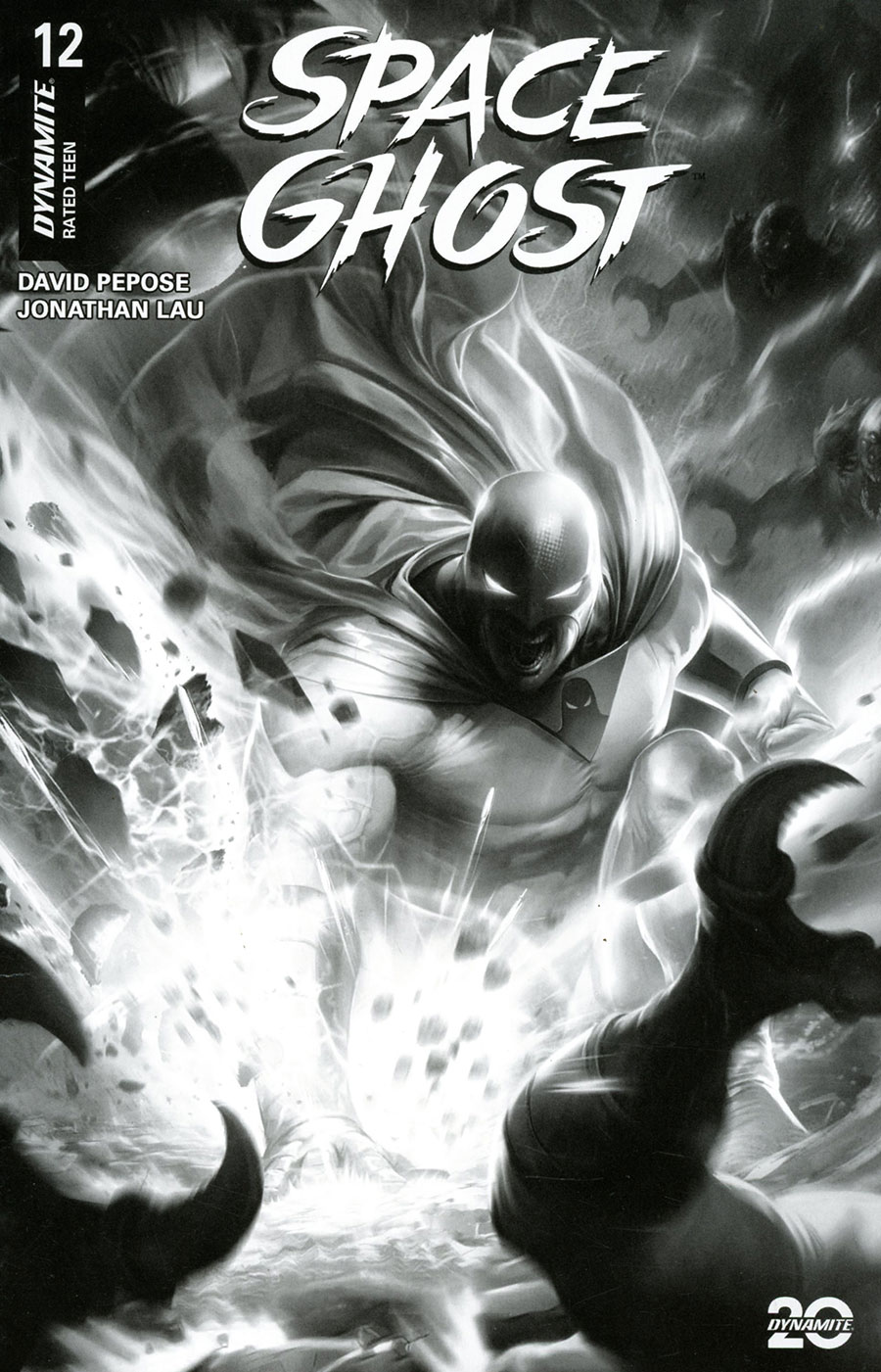 Space Ghost Vol 4 #12 Cover N Incentive Francesco Mattina Black & White Cover
