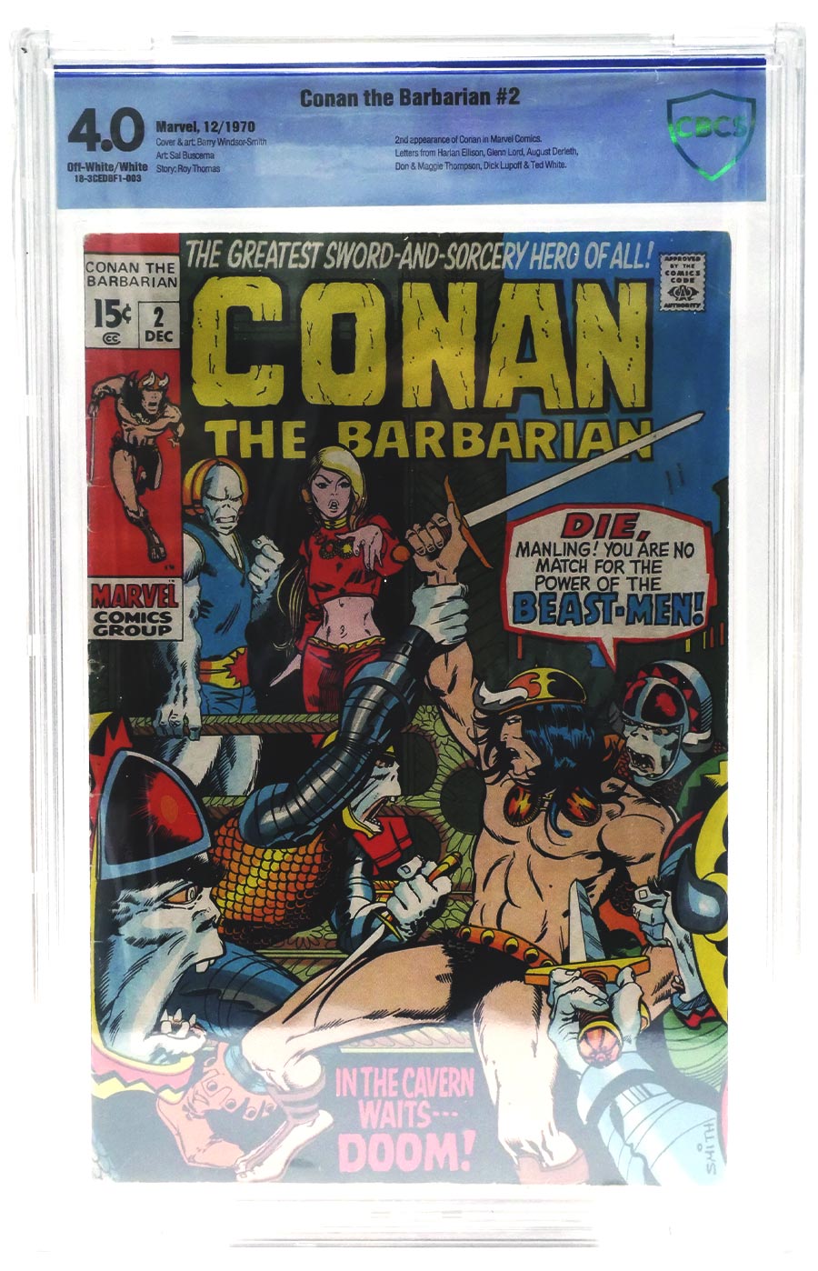 Conan The Barbarian #2 Cover B CBCS 4.0