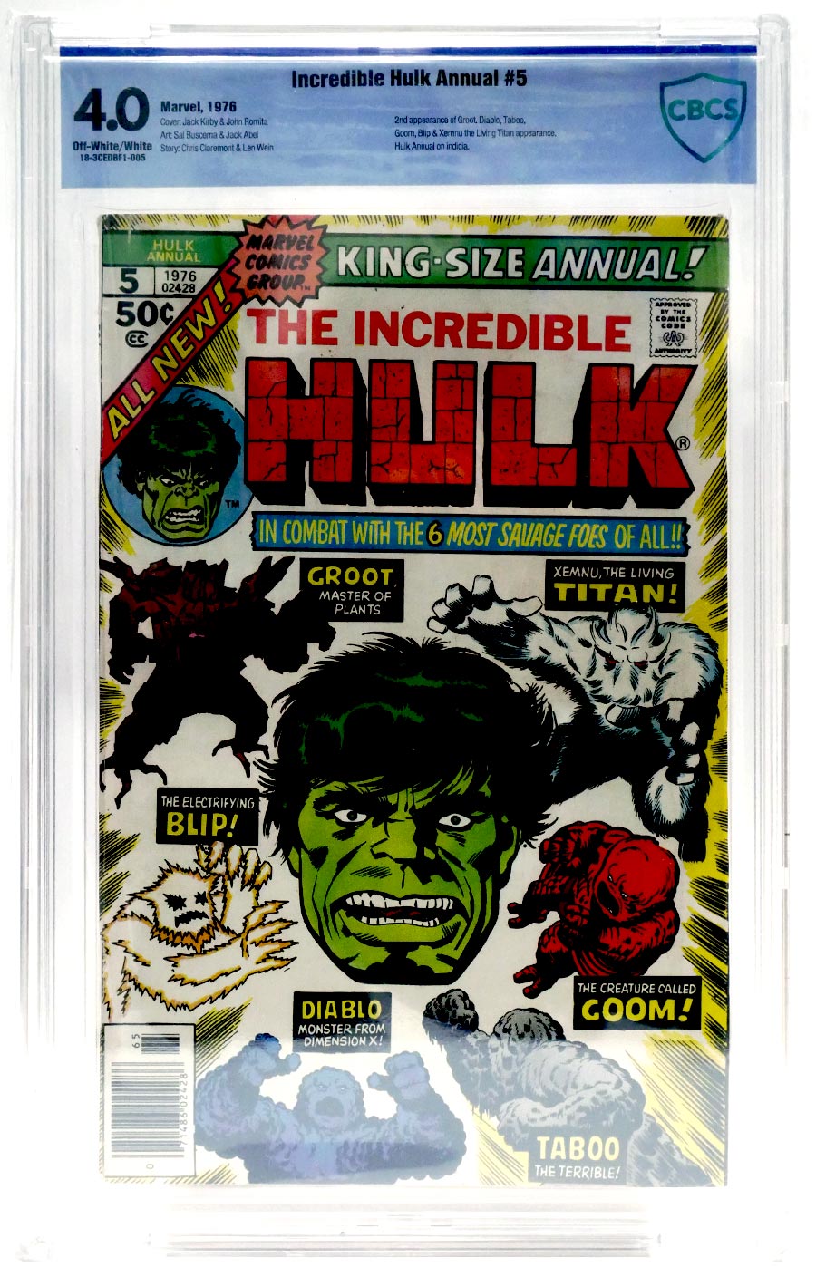Incredible Hulk Annual #5 Cover B CBCS 4.0