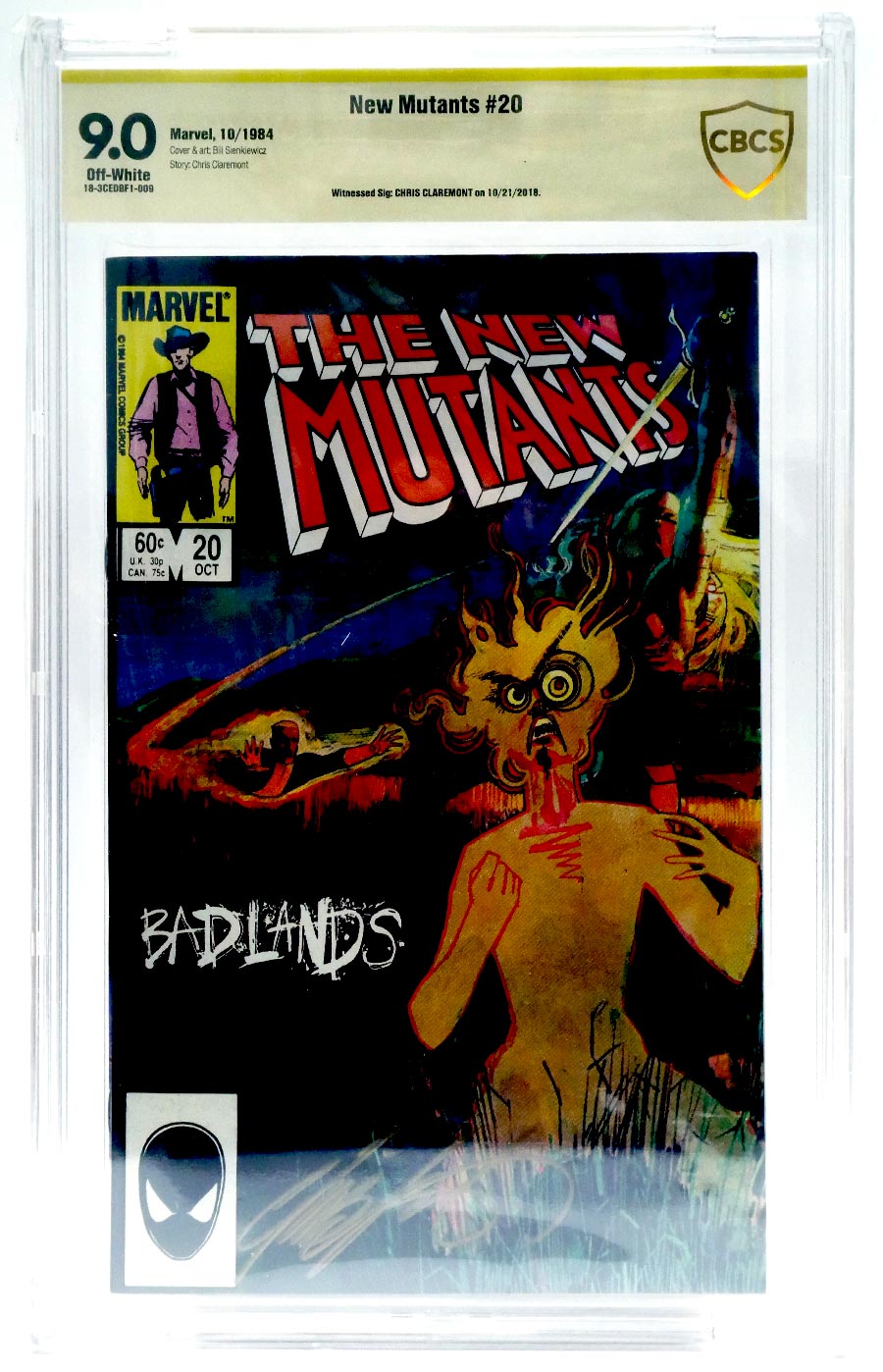 New Mutants #20 Cover B Signed by Chris Claremont CBCS 9.0