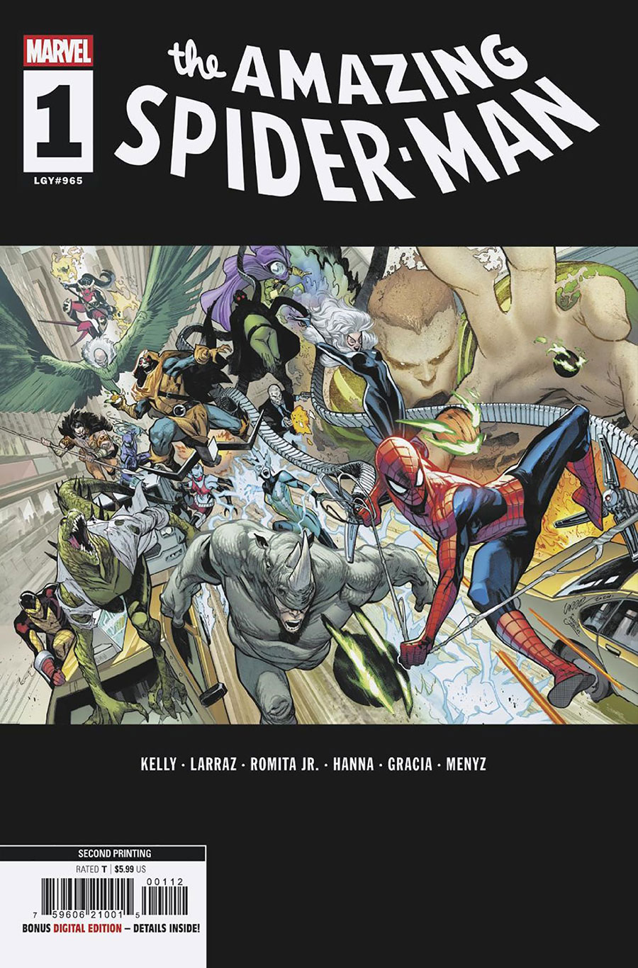 Amazing Spider-Man Vol 7 #1 Cover O 2nd Ptg Pepe Larraz Variant Cover