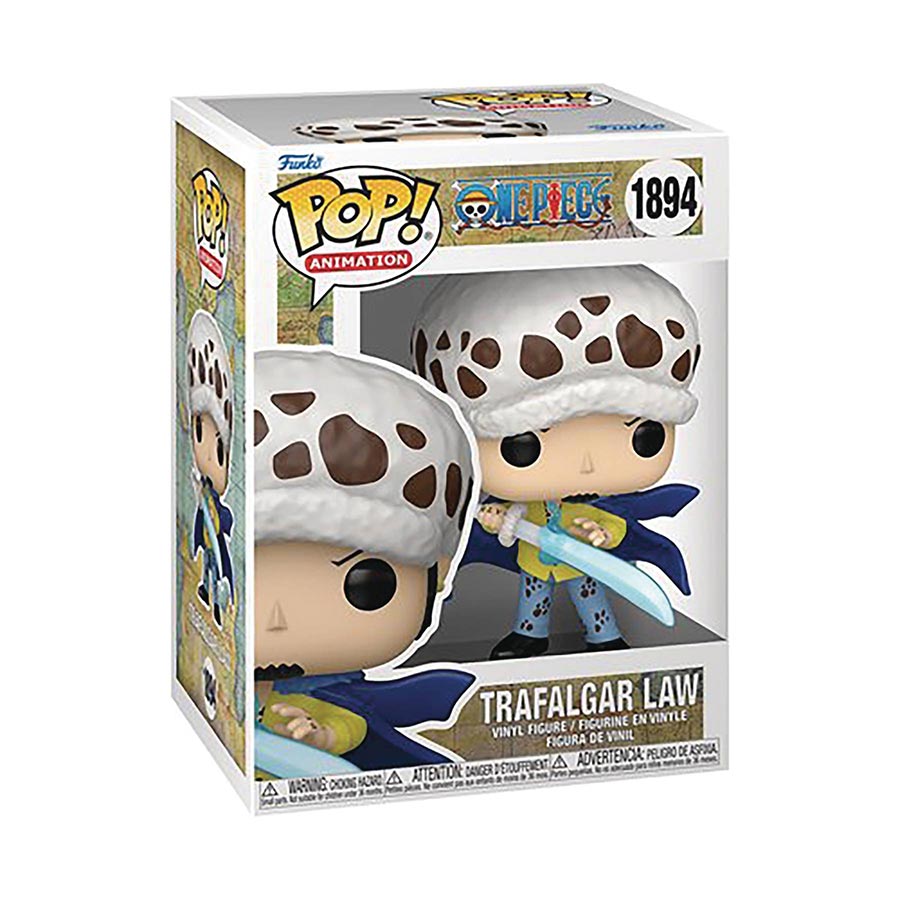 POP Animation One Piece Law With Blue Anesthesia Vinyl Figure