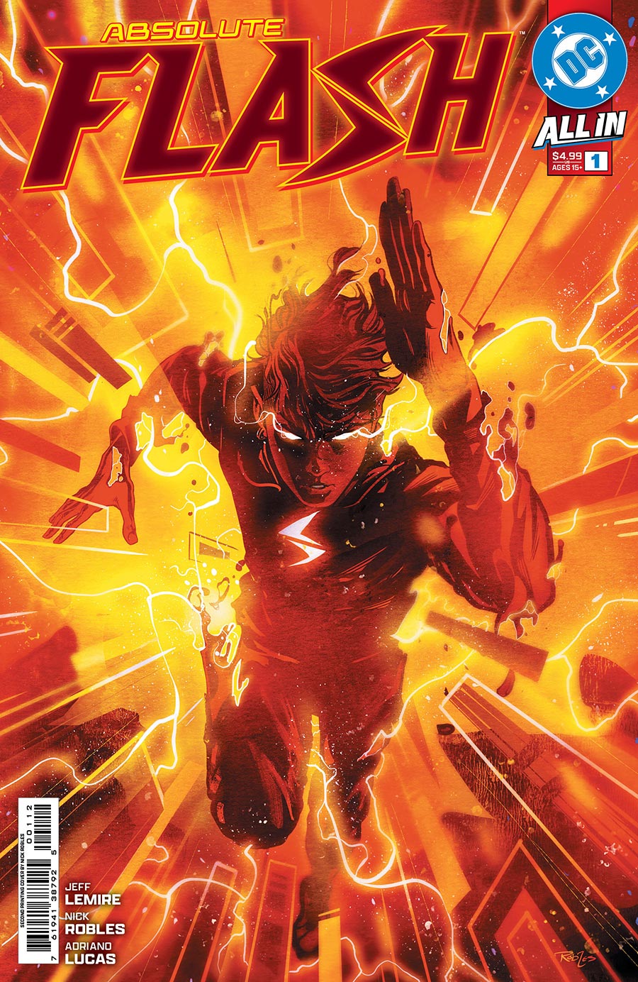 Absolute Flash #1 Cover L 2nd Ptg A Nick Robles Logo Color Variant Cover (DC All In)