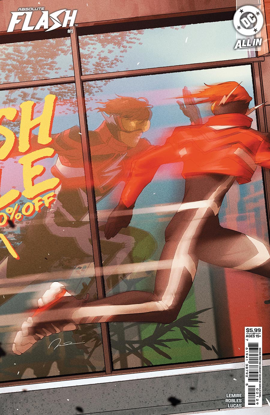 Absolute Flash #1 Cover M 2nd Ptg B Gerald Parel Card Stock Variant Cover (DC All In)