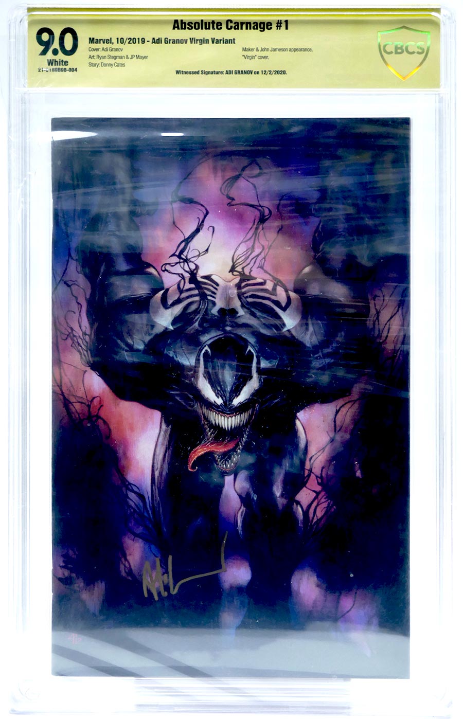 Absolute Carnage #1 Cover Z Adi Granov Virgin Variant Cover CBCS 9.0 Signed By Adi Granov