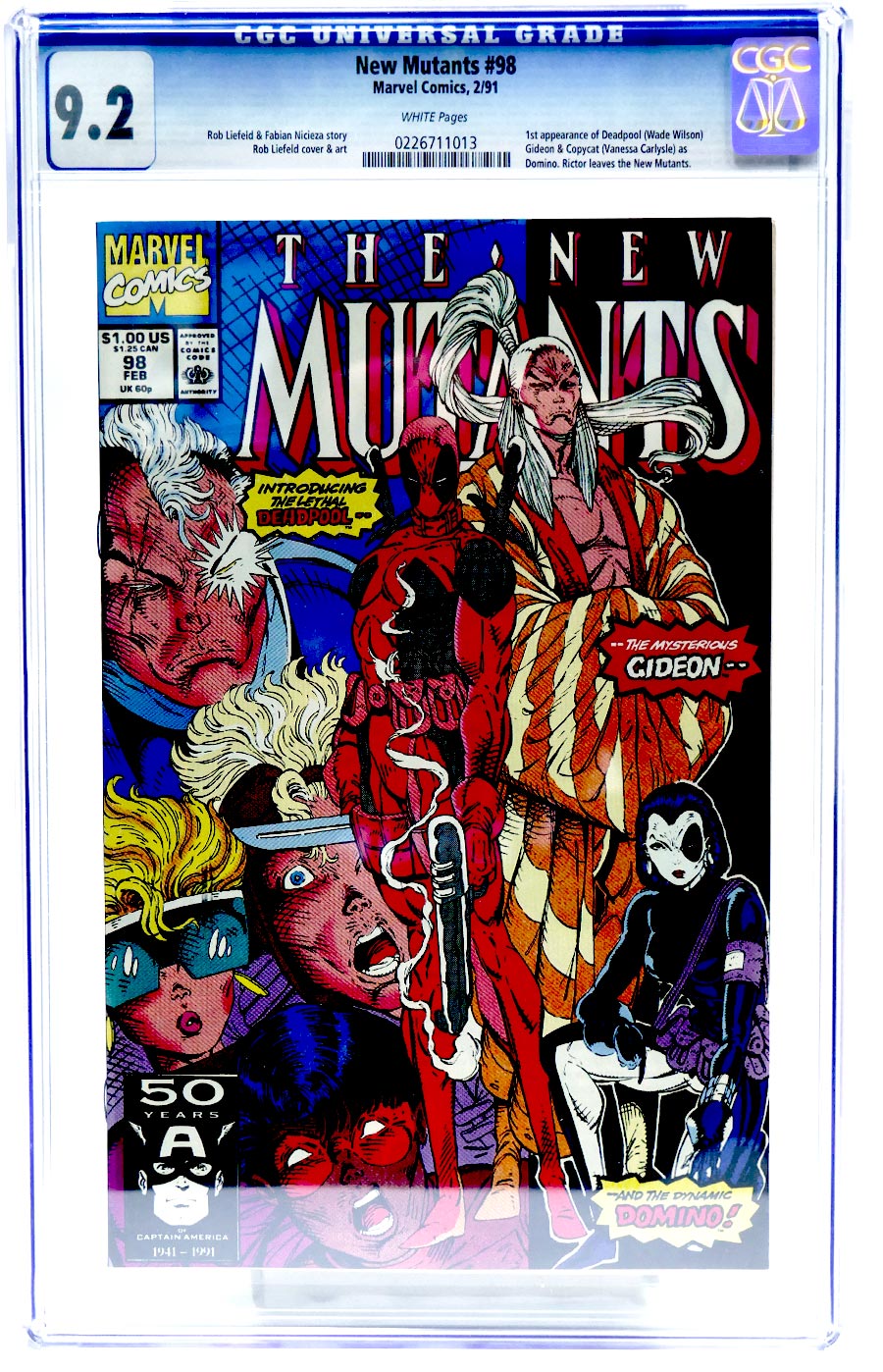 New Mutants #98 Cover H CGC 9.2