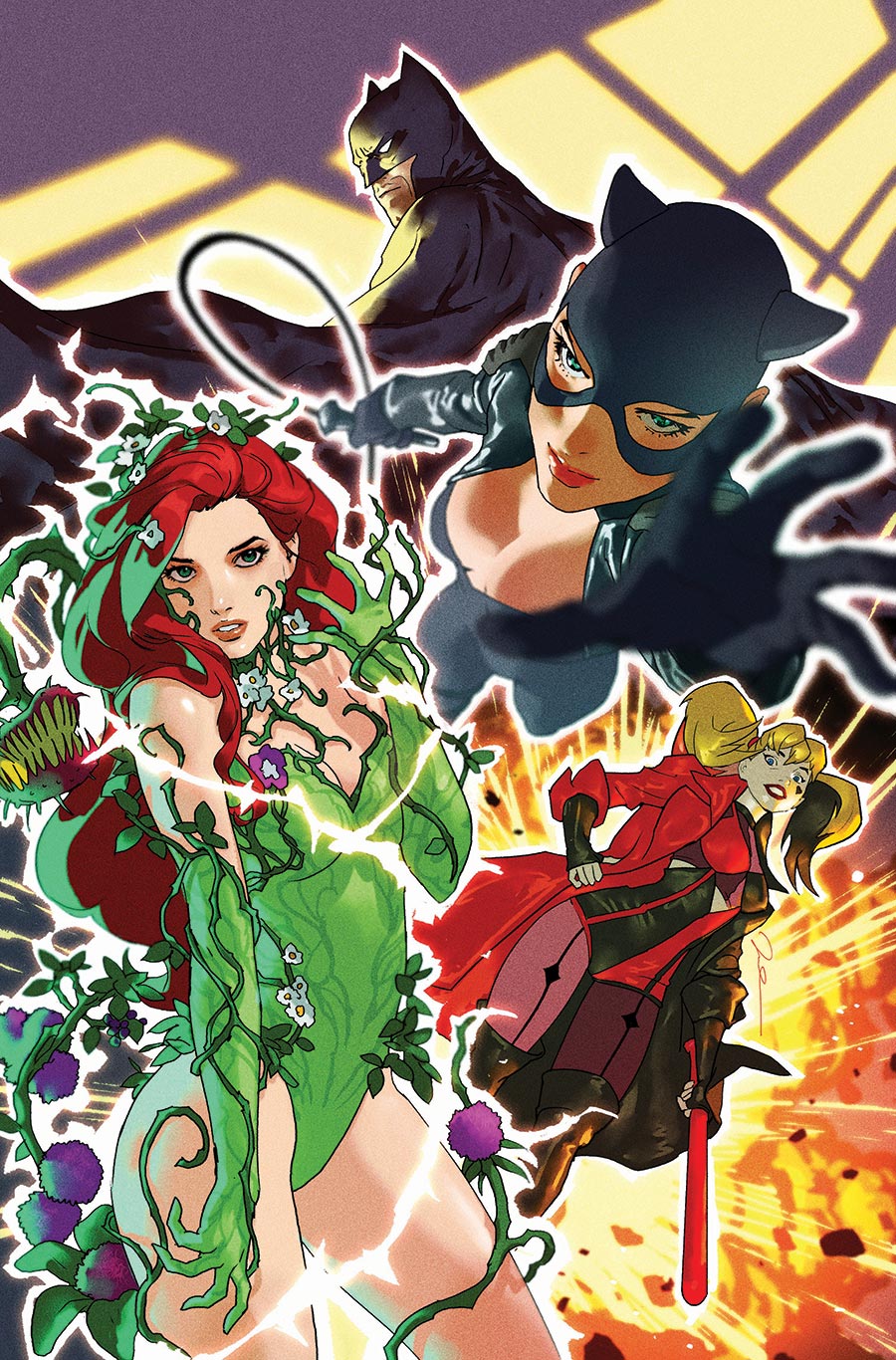 Batman Vol 3 #162 Cover E Variant Gerald Parel Gotham City Sirens Card Stock Cover (DC All In)(Hush 2 Part 5)
