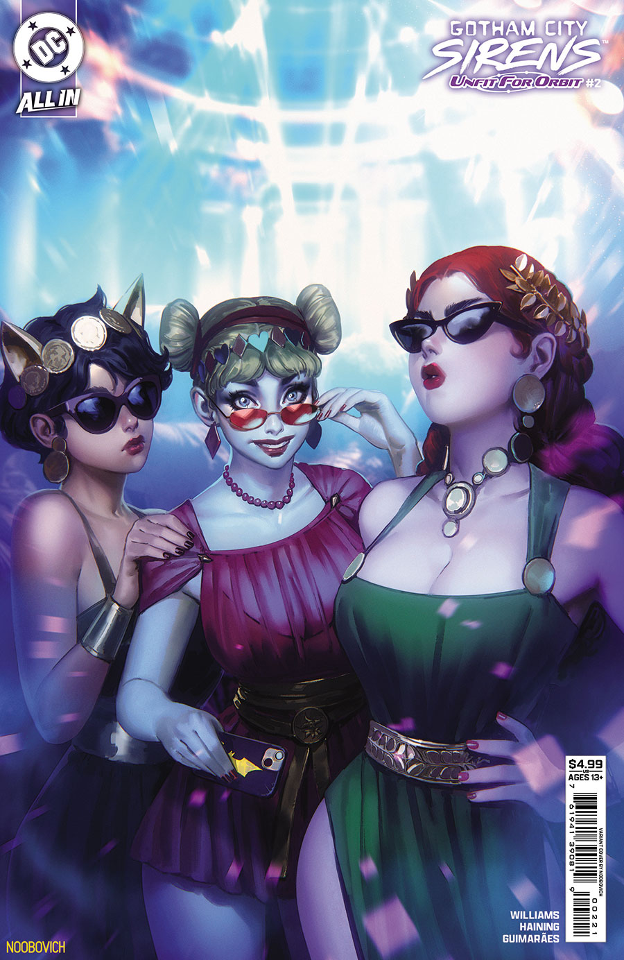 Gotham City Sirens Unfit For Orbit #2 Cover B Variant Noobovich Card Stock Cover (DC All In)