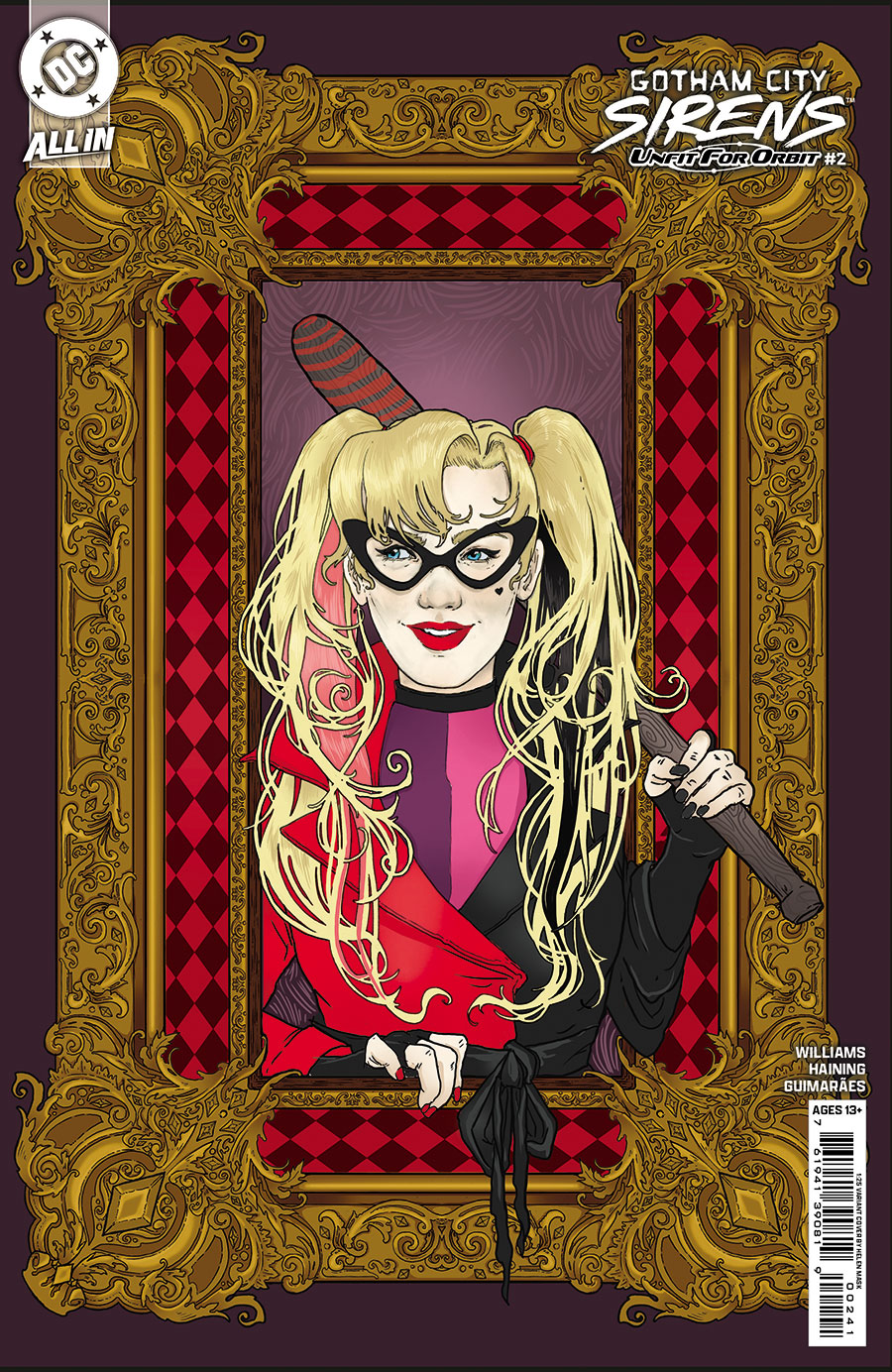 Gotham City Sirens Unfit For Orbit #2 Cover E Incentive Helen Mask Card Stock Variant Cover (DC All In)