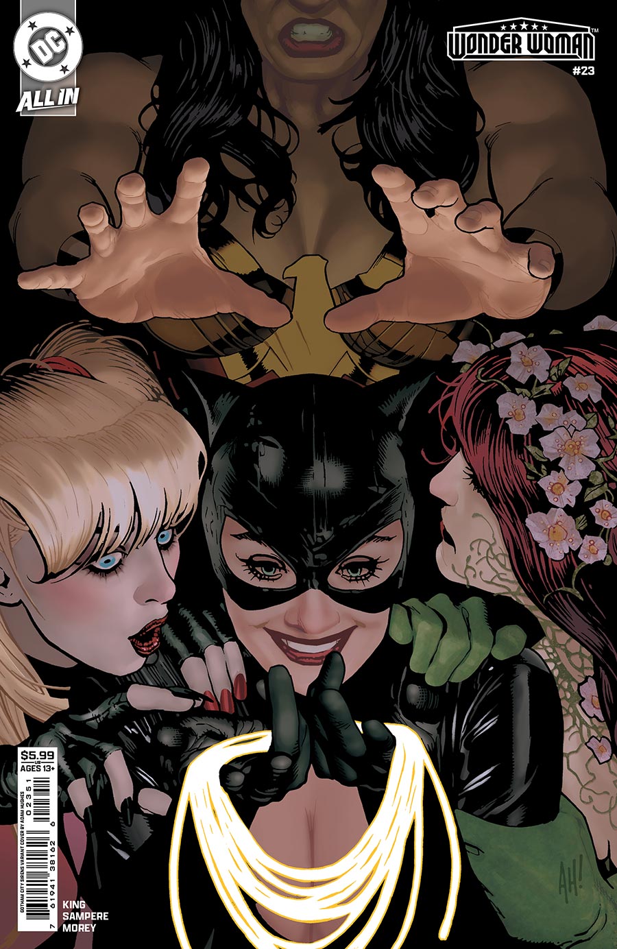 Wonder Woman Vol 6 #23 Cover D Variant Adam Hughes Gotham City Sirens Card Stock Cover (DC All In)