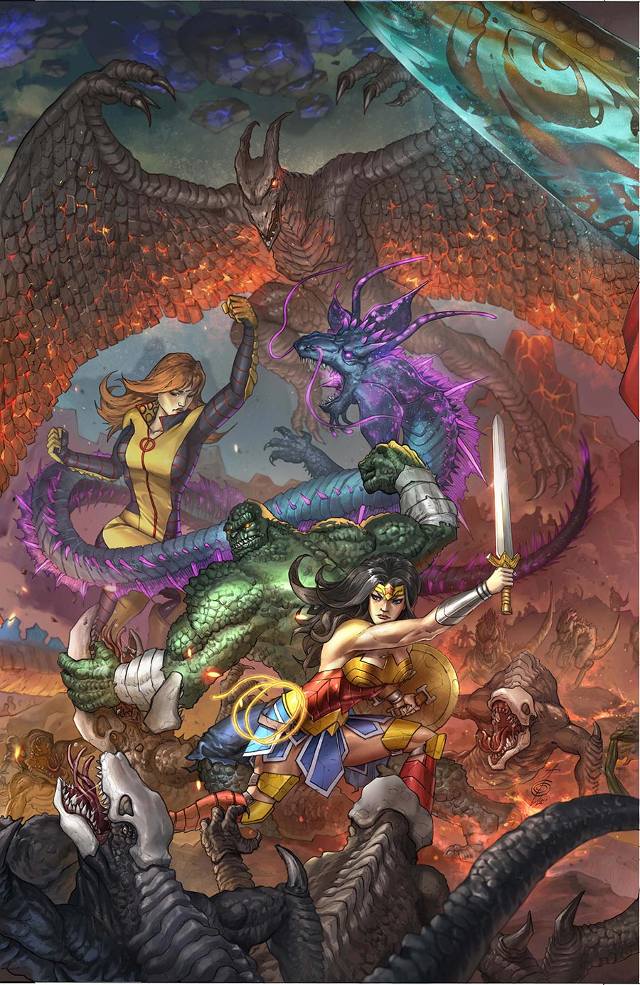 Justice League vs Godzilla vs Kong 2 #2 Cover C Variant Alan Quah Card Stock Cover