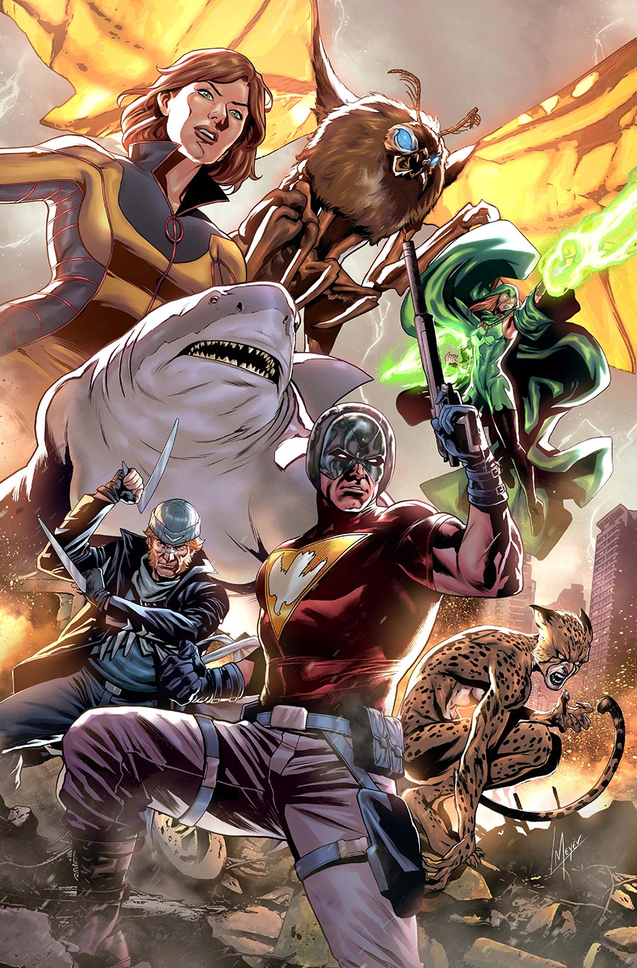 Justice League vs Godzilla vs Kong 2 #2 Cover D Variant Lucas Meyer Card Stock Cover