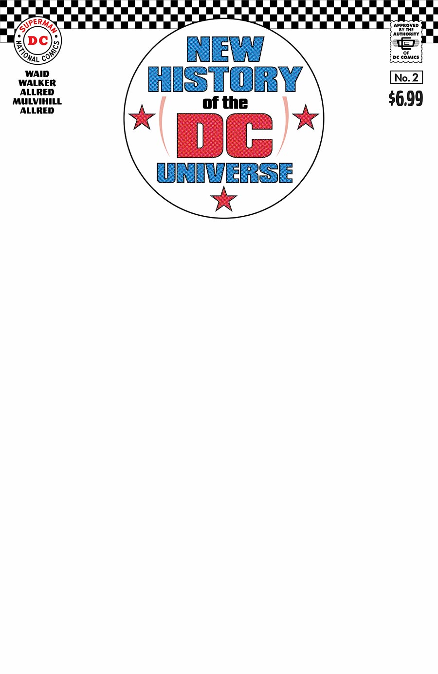 New History Of The DC Universe #2 Cover F Variant Blank Card Stock Cover