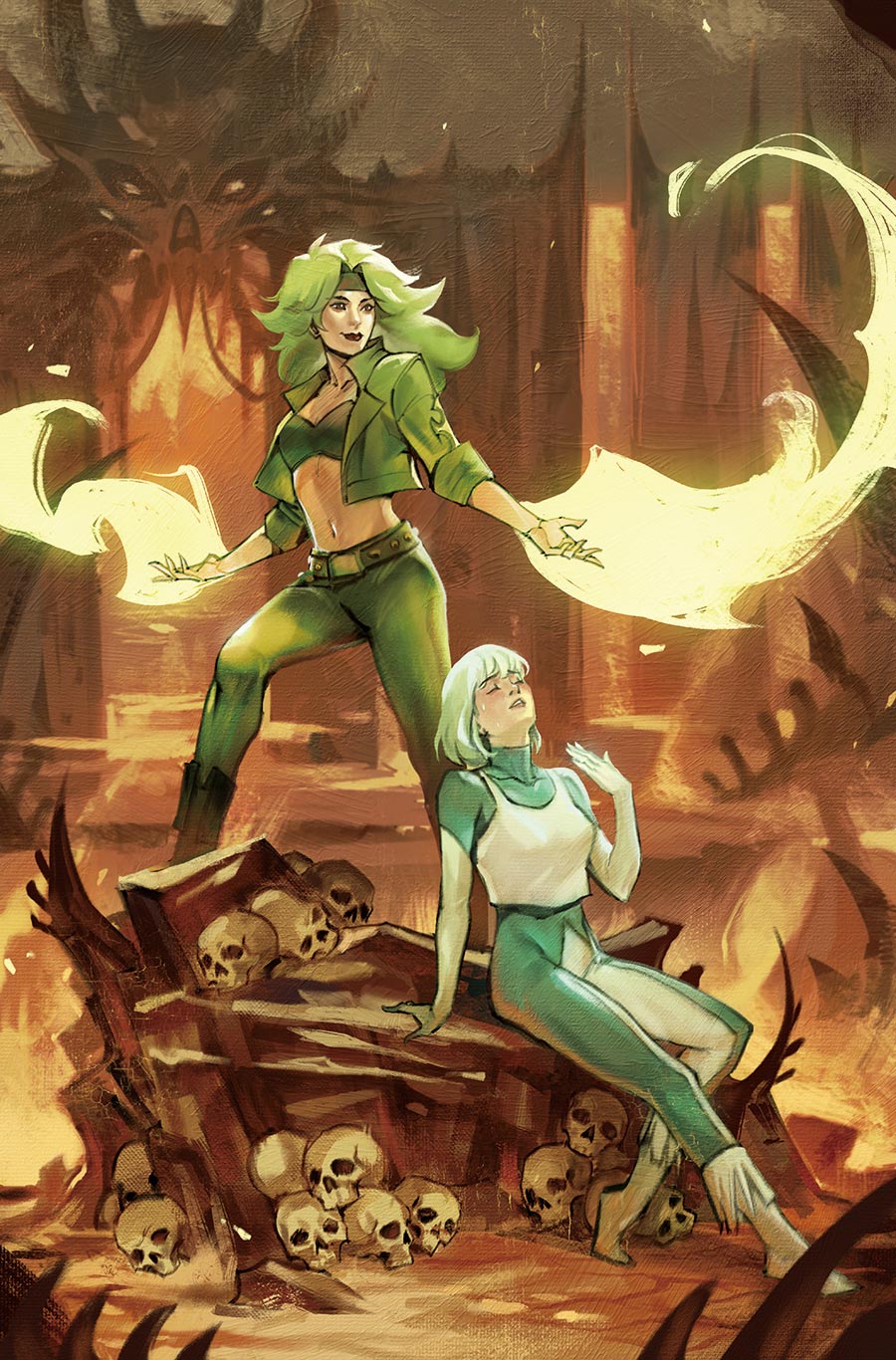 Fire & Ice When Hell Freezes Over #4 Cover B Variant Jessica Fong Card Stock Cover (DC All In)